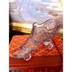 Vintage Fenton Glass Roller Skate Daisy and Button Pattern Carnival Glass Figuri